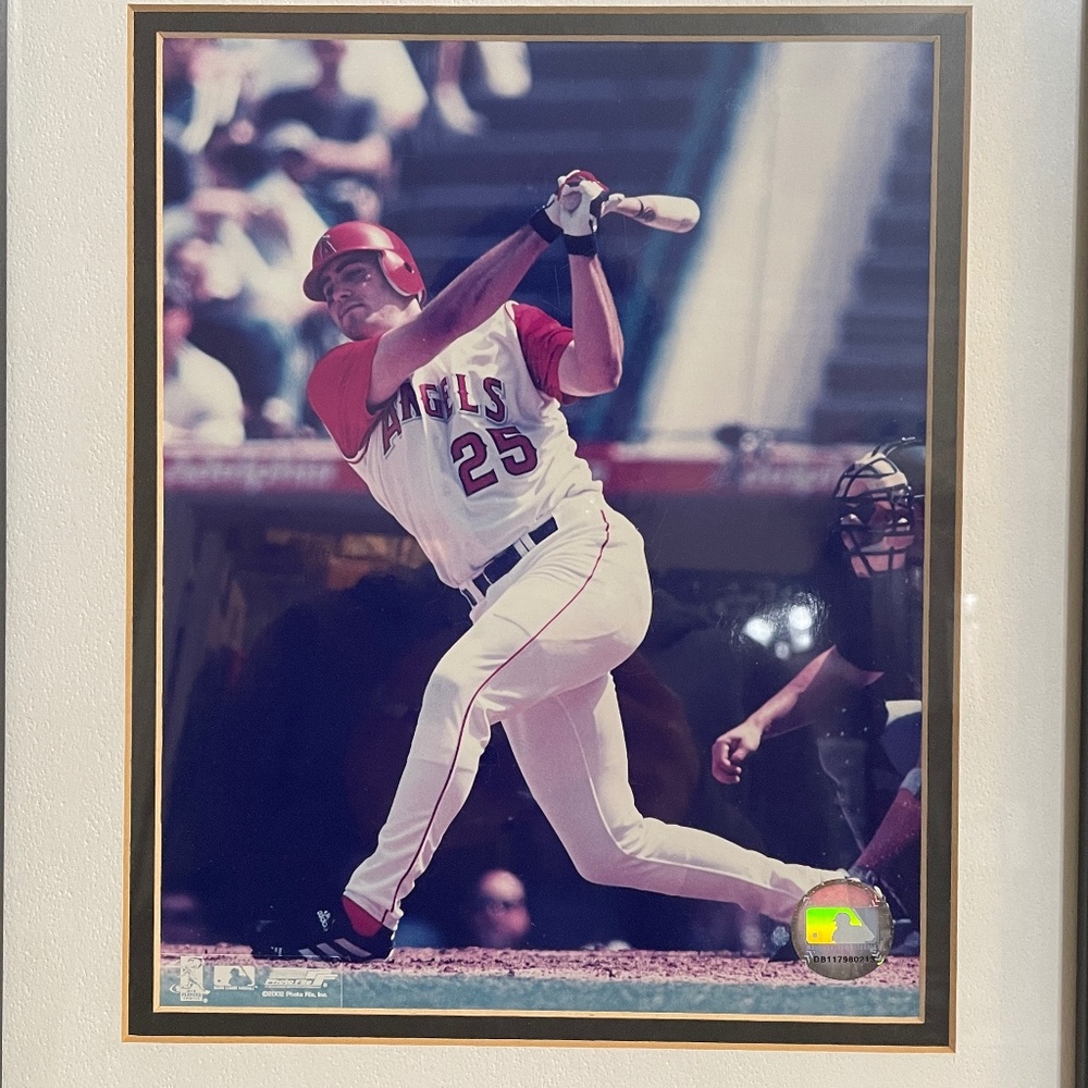 Classic 2002 Authentic MLB Angel's Baseball Player Troy Glaus Framed Photo